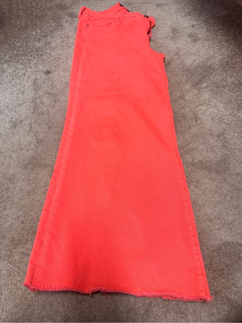 Kut from the Kloth Meg High Rise Wide-Leg Jeans Tangerine